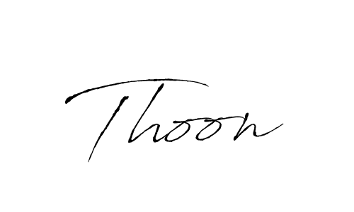Use a signature maker to create a handwritten signature online. With this signature software, you can design (Antro_Vectra) your own signature for name Thoon. Thoon signature style 6 images and pictures png