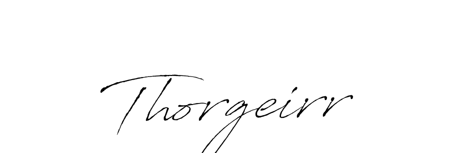 How to make Thorgeirr name signature. Use Antro_Vectra style for creating short signs online. This is the latest handwritten sign. Thorgeirr signature style 6 images and pictures png