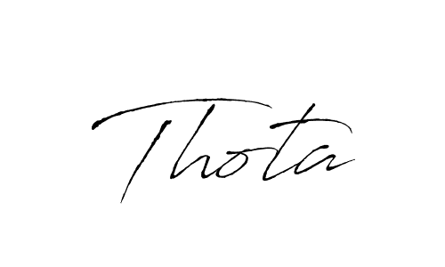 Create a beautiful signature design for name Thota. With this signature (Antro_Vectra) fonts, you can make a handwritten signature for free. Thota signature style 6 images and pictures png