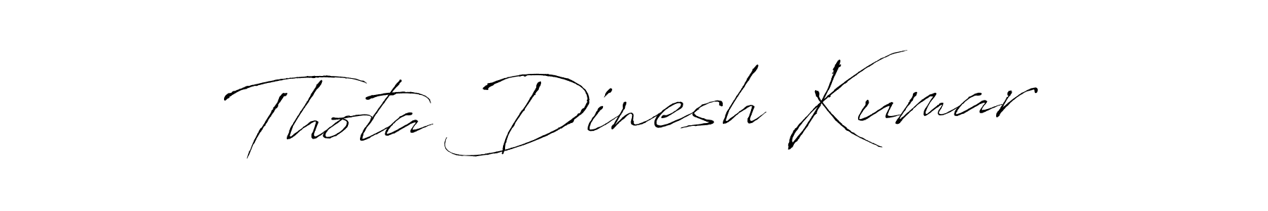 How to make Thota Dinesh Kumar signature? Antro_Vectra is a professional autograph style. Create handwritten signature for Thota Dinesh Kumar name. Thota Dinesh Kumar signature style 6 images and pictures png