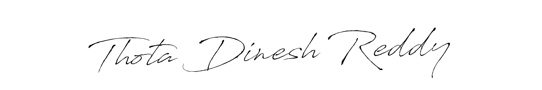 How to make Thota Dinesh Reddy name signature. Use Antro_Vectra style for creating short signs online. This is the latest handwritten sign. Thota Dinesh Reddy signature style 6 images and pictures png