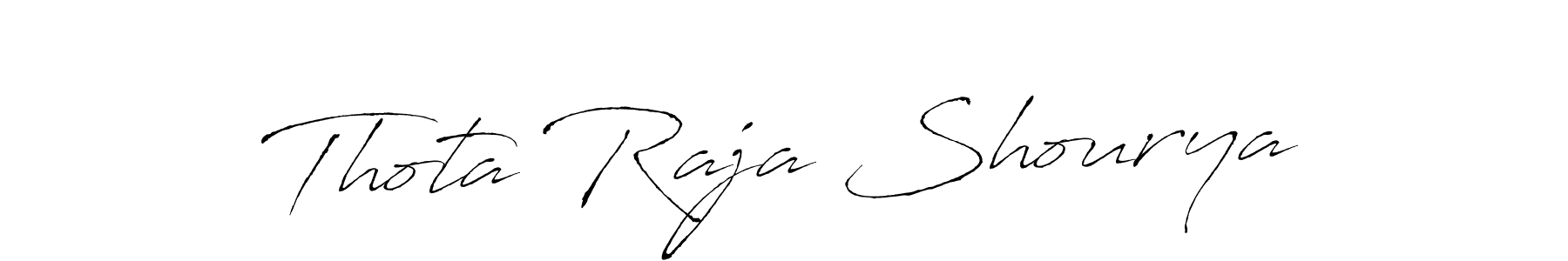 Make a beautiful signature design for name Thota Raja Shourya. With this signature (Antro_Vectra) style, you can create a handwritten signature for free. Thota Raja Shourya signature style 6 images and pictures png