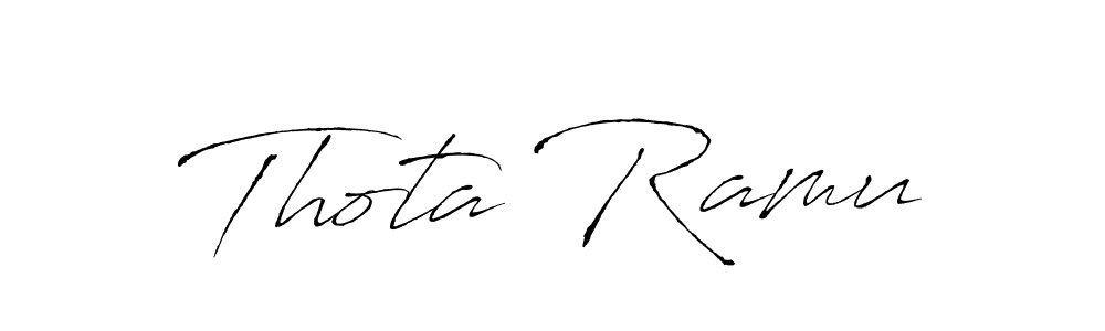 Create a beautiful signature design for name Thota Ramu. With this signature (Antro_Vectra) fonts, you can make a handwritten signature for free. Thota Ramu signature style 6 images and pictures png
