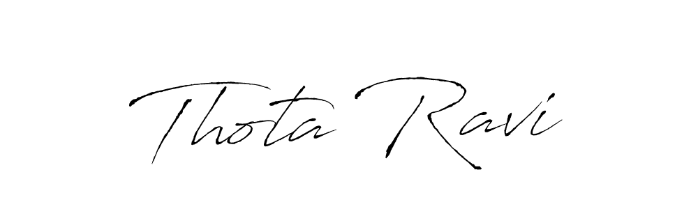 Design your own signature with our free online signature maker. With this signature software, you can create a handwritten (Antro_Vectra) signature for name Thota Ravi. Thota Ravi signature style 6 images and pictures png