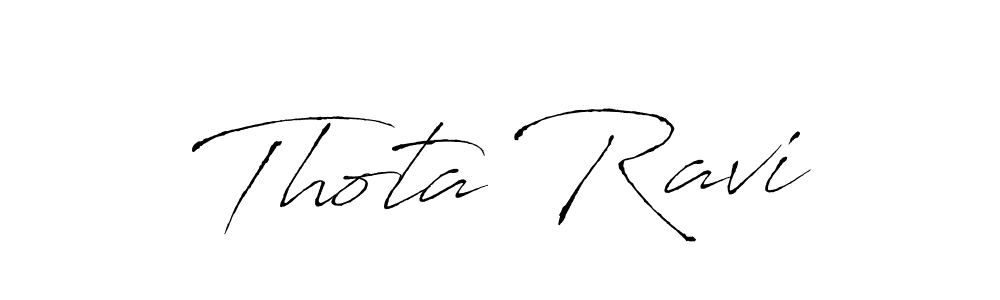 Design your own signature with our free online signature maker. With this signature software, you can create a handwritten (Antro_Vectra) signature for name Thota Ravi. Thota Ravi signature style 6 images and pictures png