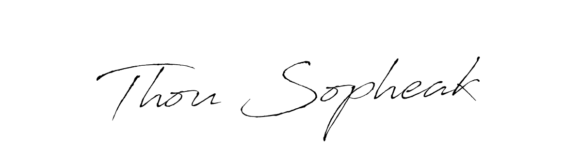 if you are searching for the best signature style for your name Thou Sopheak. so please give up your signature search. here we have designed multiple signature styles  using Antro_Vectra. Thou Sopheak signature style 6 images and pictures png