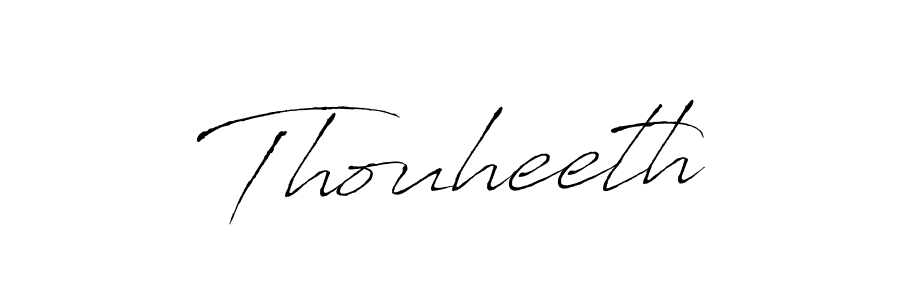 How to make Thouheeth signature? Antro_Vectra is a professional autograph style. Create handwritten signature for Thouheeth name. Thouheeth signature style 6 images and pictures png