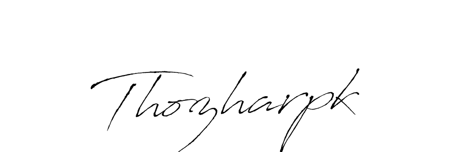 Use a signature maker to create a handwritten signature online. With this signature software, you can design (Antro_Vectra) your own signature for name Thozharpk. Thozharpk signature style 6 images and pictures png