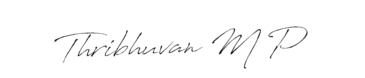 Also we have Thribhuvan M P name is the best signature style. Create professional handwritten signature collection using Antro_Vectra autograph style. Thribhuvan M P signature style 6 images and pictures png