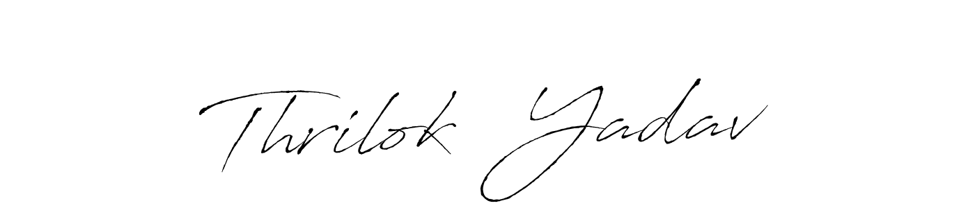 How to make Thrilok  Yadav name signature. Use Antro_Vectra style for creating short signs online. This is the latest handwritten sign. Thrilok  Yadav signature style 6 images and pictures png