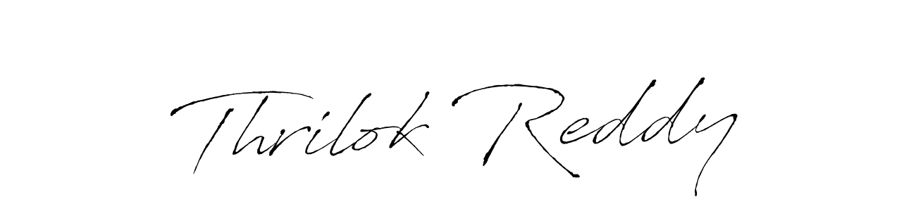Design your own signature with our free online signature maker. With this signature software, you can create a handwritten (Antro_Vectra) signature for name Thrilok Reddy. Thrilok Reddy signature style 6 images and pictures png