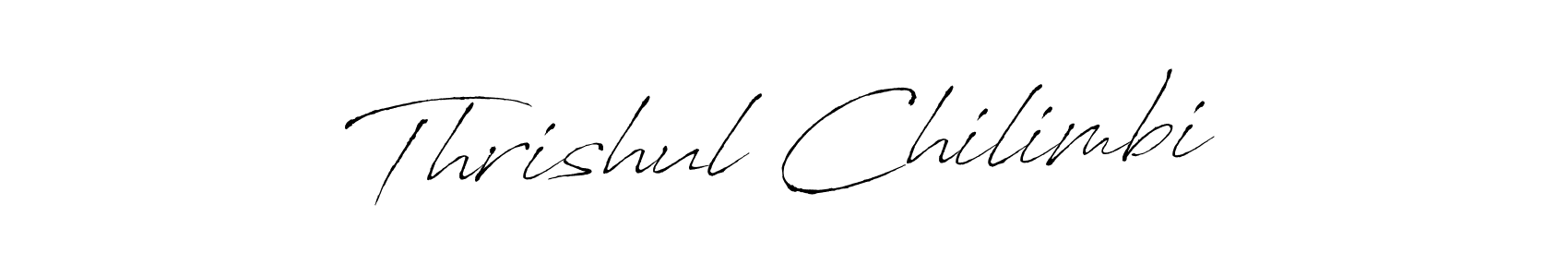 Antro_Vectra is a professional signature style that is perfect for those who want to add a touch of class to their signature. It is also a great choice for those who want to make their signature more unique. Get Thrishul Chilimbi name to fancy signature for free. Thrishul Chilimbi signature style 6 images and pictures png