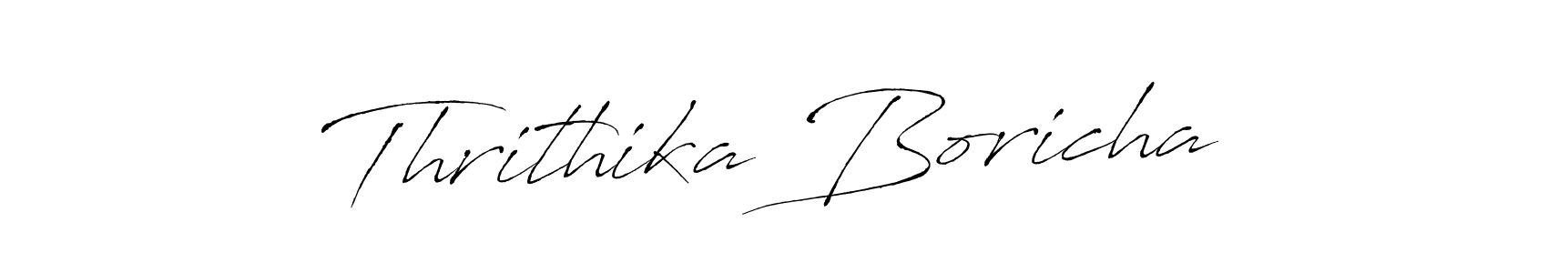 Make a beautiful signature design for name Thrithika Boricha. Use this online signature maker to create a handwritten signature for free. Thrithika Boricha signature style 6 images and pictures png