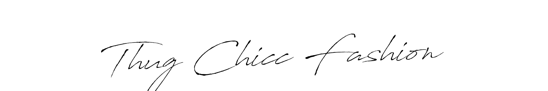 Make a beautiful signature design for name Thug Chicc Fashion. With this signature (Antro_Vectra) style, you can create a handwritten signature for free. Thug Chicc Fashion signature style 6 images and pictures png