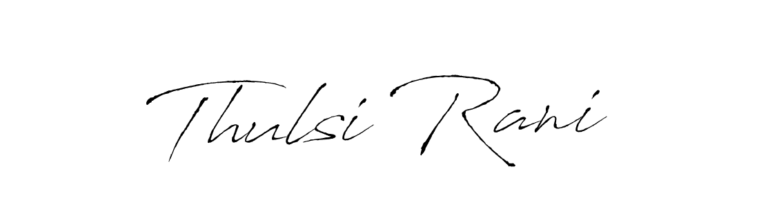 Use a signature maker to create a handwritten signature online. With this signature software, you can design (Antro_Vectra) your own signature for name Thulsi Rani. Thulsi Rani signature style 6 images and pictures png