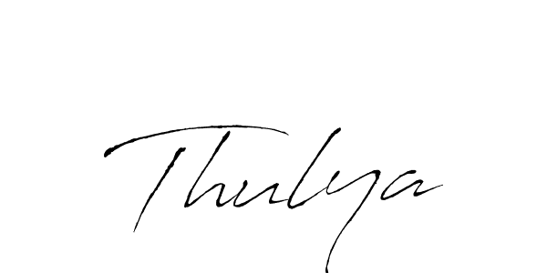 Design your own signature with our free online signature maker. With this signature software, you can create a handwritten (Antro_Vectra) signature for name Thulya. Thulya signature style 6 images and pictures png