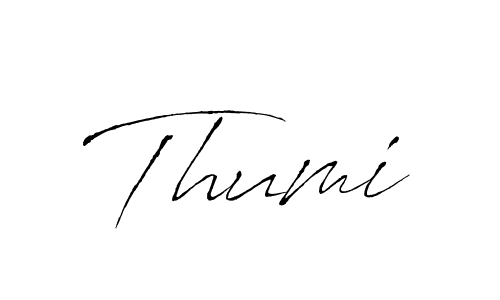 Make a beautiful signature design for name Thumi. With this signature (Antro_Vectra) style, you can create a handwritten signature for free. Thumi signature style 6 images and pictures png