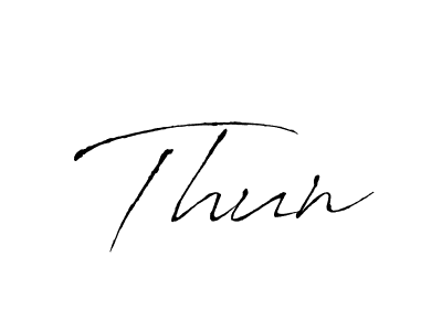 You should practise on your own different ways (Antro_Vectra) to write your name (Thun) in signature. don't let someone else do it for you. Thun signature style 6 images and pictures png