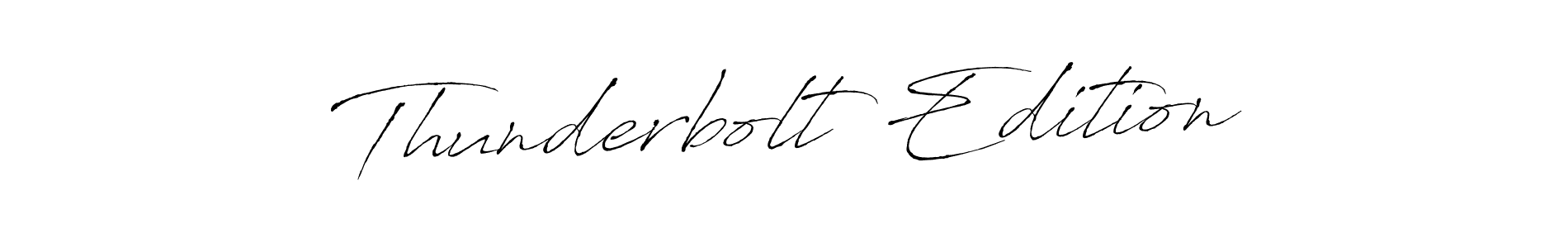 Create a beautiful signature design for name Thunderbolt Edition. With this signature (Antro_Vectra) fonts, you can make a handwritten signature for free. Thunderbolt Edition signature style 6 images and pictures png