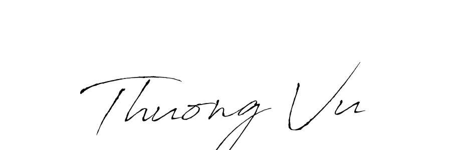 Make a beautiful signature design for name Thuong Vu. With this signature (Antro_Vectra) style, you can create a handwritten signature for free. Thuong Vu signature style 6 images and pictures png