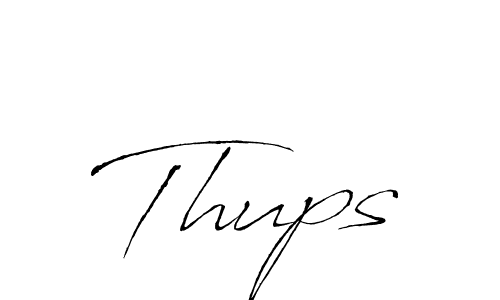 Design your own signature with our free online signature maker. With this signature software, you can create a handwritten (Antro_Vectra) signature for name Thups. Thups signature style 6 images and pictures png