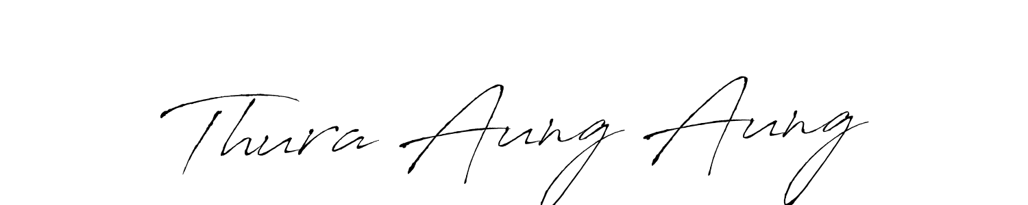Design your own signature with our free online signature maker. With this signature software, you can create a handwritten (Antro_Vectra) signature for name Thura Aung Aung. Thura Aung Aung signature style 6 images and pictures png