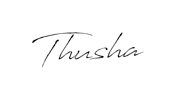 Make a beautiful signature design for name Thusha. With this signature (Antro_Vectra) style, you can create a handwritten signature for free. Thusha signature style 6 images and pictures png