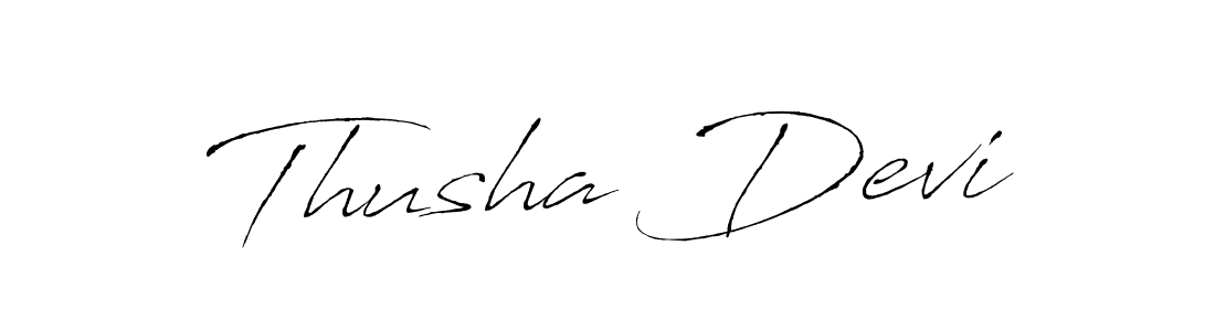 Create a beautiful signature design for name Thusha Devi. With this signature (Antro_Vectra) fonts, you can make a handwritten signature for free. Thusha Devi signature style 6 images and pictures png