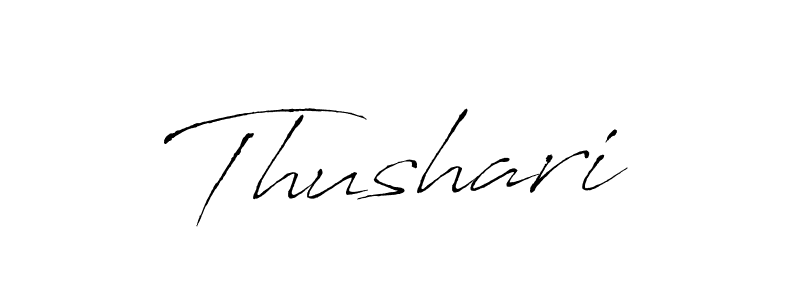 Use a signature maker to create a handwritten signature online. With this signature software, you can design (Antro_Vectra) your own signature for name Thushari. Thushari signature style 6 images and pictures png