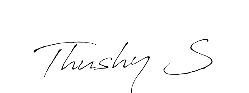 Also we have Thushy S name is the best signature style. Create professional handwritten signature collection using Antro_Vectra autograph style. Thushy S signature style 6 images and pictures png