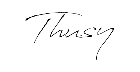 Personalize your online presence with Thusy signature rendered in elegant Antro_Vectra font. Great for website footers and blogs. Thusy signature style 6 images and pictures png
