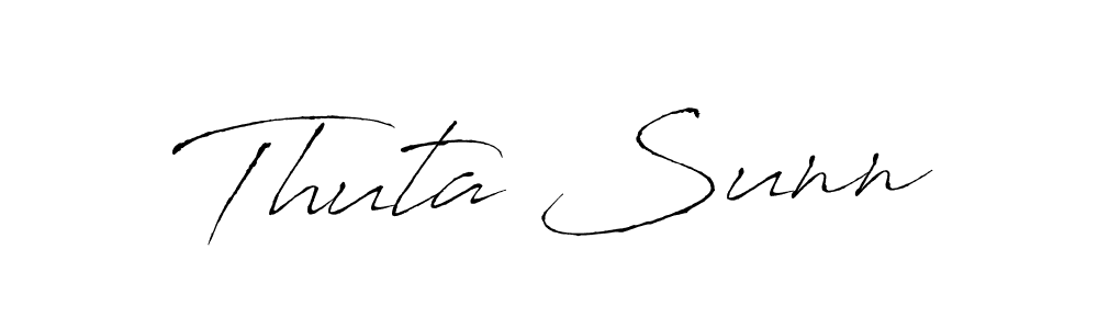 Use a signature maker to create a handwritten signature online. With this signature software, you can design (Antro_Vectra) your own signature for name Thuta Sunn. Thuta Sunn signature style 6 images and pictures png