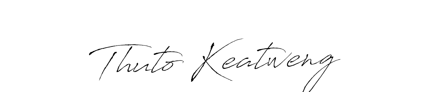 Design your own signature with our free online signature maker. With this signature software, you can create a handwritten (Antro_Vectra) signature for name Thuto Keatweng. Thuto Keatweng signature style 6 images and pictures png