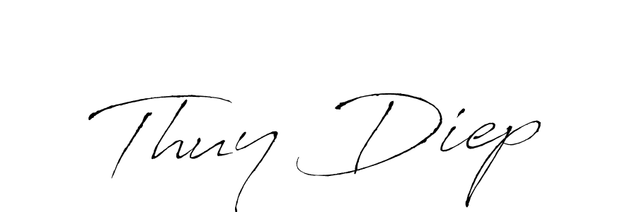 How to make Thuy Diep name signature. Use Antro_Vectra style for creating short signs online. This is the latest handwritten sign. Thuy Diep signature style 6 images and pictures png