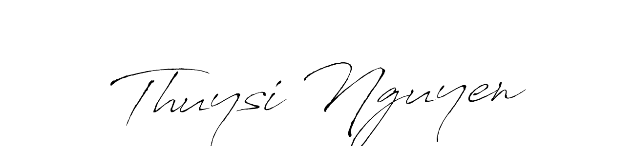 How to make Thuysi Nguyen name signature. Use Antro_Vectra style for creating short signs online. This is the latest handwritten sign. Thuysi Nguyen signature style 6 images and pictures png