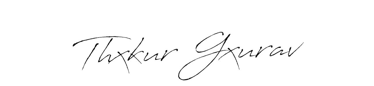 Create a beautiful signature design for name Thxkur Gxurav. With this signature (Antro_Vectra) fonts, you can make a handwritten signature for free. Thxkur Gxurav signature style 6 images and pictures png