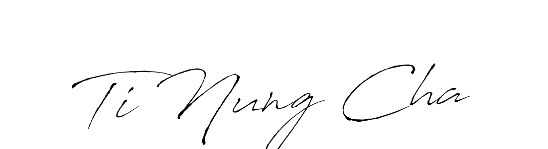 Also we have Ti Nung Cha name is the best signature style. Create professional handwritten signature collection using Antro_Vectra autograph style. Ti Nung Cha signature style 6 images and pictures png