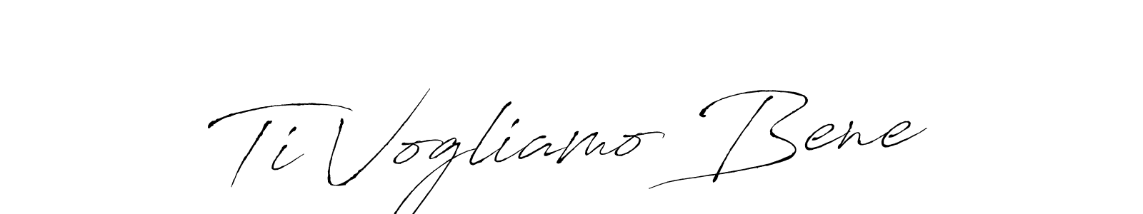 Make a beautiful signature design for name Ti Vogliamo Bene. With this signature (Antro_Vectra) style, you can create a handwritten signature for free. Ti Vogliamo Bene signature style 6 images and pictures png