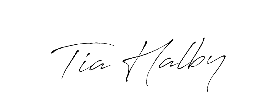 Design your own signature with our free online signature maker. With this signature software, you can create a handwritten (Antro_Vectra) signature for name Tia Halby. Tia Halby signature style 6 images and pictures png