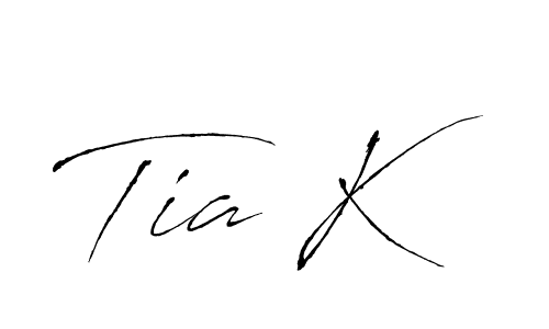 Create a beautiful signature design for name Tia K. With this signature (Antro_Vectra) fonts, you can make a handwritten signature for free. Tia K signature style 6 images and pictures png