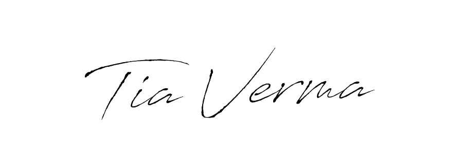 Tia Verma stylish signature style. Best Handwritten Sign (Antro_Vectra) for my name. Handwritten Signature Collection Ideas for my name Tia Verma. Tia Verma signature style 6 images and pictures png