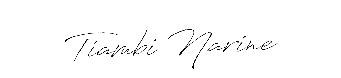 This is the best signature style for the Tiambi Narine name. Also you like these signature font (Antro_Vectra). Mix name signature. Tiambi Narine signature style 6 images and pictures png