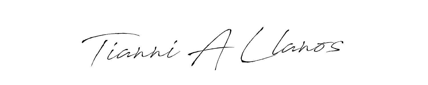 How to make Tianni A Llanos signature? Antro_Vectra is a professional autograph style. Create handwritten signature for Tianni A Llanos name. Tianni A Llanos signature style 6 images and pictures png
