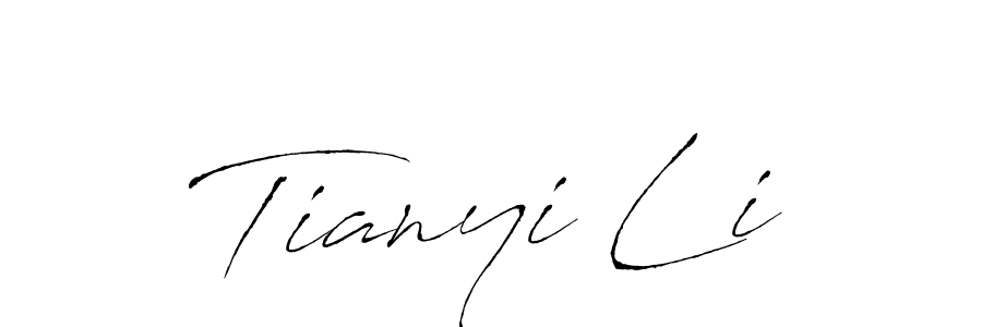 You should practise on your own different ways (Antro_Vectra) to write your name (Tianyi Li) in signature. don't let someone else do it for you. Tianyi Li signature style 6 images and pictures png