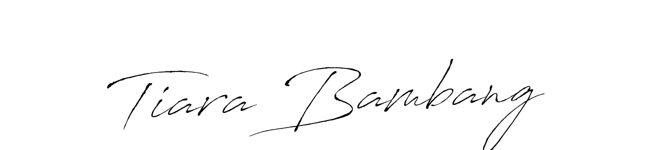 How to make Tiara Bambang signature? Antro_Vectra is a professional autograph style. Create handwritten signature for Tiara Bambang name. Tiara Bambang signature style 6 images and pictures png