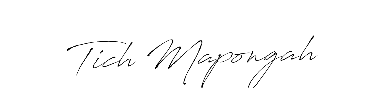 The best way (Antro_Vectra) to make a short signature is to pick only two or three words in your name. The name Tich Mapongah include a total of six letters. For converting this name. Tich Mapongah signature style 6 images and pictures png