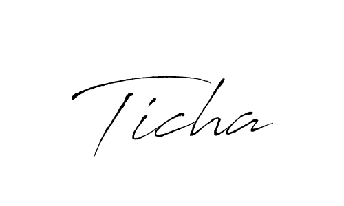 Create a beautiful signature design for name Ticha. With this signature (Antro_Vectra) fonts, you can make a handwritten signature for free. Ticha signature style 6 images and pictures png