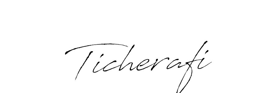 Use a signature maker to create a handwritten signature online. With this signature software, you can design (Antro_Vectra) your own signature for name Ticherafi. Ticherafi signature style 6 images and pictures png