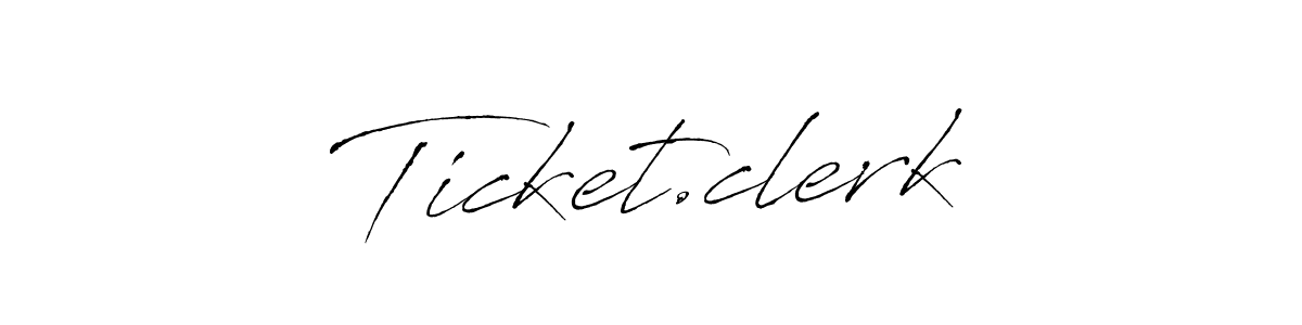 Ticket.clerk stylish signature style. Best Handwritten Sign (Antro_Vectra) for my name. Handwritten Signature Collection Ideas for my name Ticket.clerk. Ticket.clerk signature style 6 images and pictures png