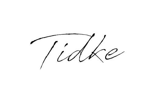 Create a beautiful signature design for name Tidke. With this signature (Antro_Vectra) fonts, you can make a handwritten signature for free. Tidke signature style 6 images and pictures png